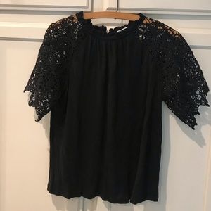 Black lace top